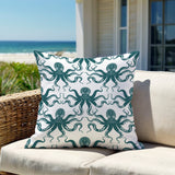 Shirley Octopus Square Indoor/Outdoor Throw Pillow