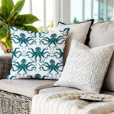 Shirley Octopus Square Indoor/Outdoor Throw Pillow