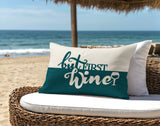 Stevenson But First Lumbar Indoor/Outdoor Throw Pillow