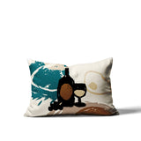 Tate Wine Bottle Lumbar Indoor/Outdoor Throw Pillow