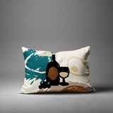 Tate Wine Bottle Lumbar Indoor/Outdoor Throw Pillow