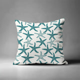 Theba Star Fish Square Indoor/Outdoor Throw Pillow