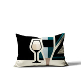 Winefield Wine Bottle Lumbar Indoor/Outdoor Throw Pillow