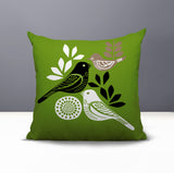 Emy Bird Reversible Indoor/Outdoor Square Pillow