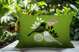 Emy Bird Reversible Indoor/Outdoor Rectangle Pillow