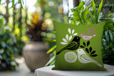 Emy Bird Reversible Indoor/Outdoor Square Pillow