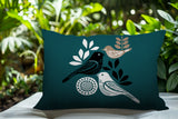 Emy Bird Reversible Indoor/Outdoor Rectangle Pillow