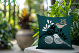 Emy Bird Reversible Indoor/Outdoor Square Pillow
