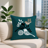 Emy Bird Reversible Indoor/Outdoor Square Pillow
