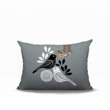 Emy Bird Reversible Indoor/Outdoor Rectangle Pillow