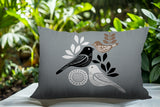 Emy Bird Reversible Indoor/Outdoor Square Pillow