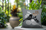 Emy Bird Reversible Indoor/Outdoor Square Pillow