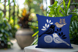 Emy Bird Reversible Indoor/Outdoor Square Pillow