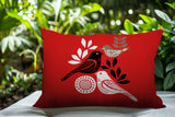 Emy Bird Reversible Indoor/Outdoor Square Pillow