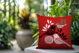Emy Bird Reversible Indoor/Outdoor Square Pillow