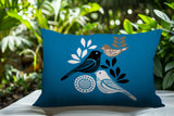 Emy Bird Reversible Indoor/Outdoor Square Pillow