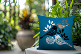 Emy Bird Reversible Indoor/Outdoor Square Pillow