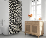Enton Shower Curtain in Black and Beige