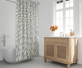 Enton Shower Curtain in Gray and Beige