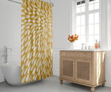 Enton Shower Curtain in Yellow and Beige