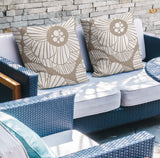 Etna Floral Reversible Indoor/Outdoor Square Pillow