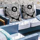 Etna Floral Reversible Indoor/Outdoor Square Pillow
