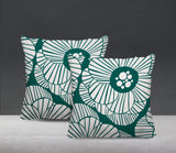 Etna Floral Reversible Indoor/Outdoor Square Pillow