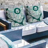 Etna Floral Reversible Indoor/Outdoor Square Pillow