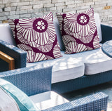 Etna Floral Reversible Indoor/Outdoor Square Pillow