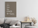 Every Door Has Its Own Key Canvas Wall Art in Beige