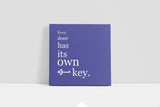 Every Door Has Its Own Key Canvas Wall Art in Iris, square