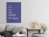 Every Door Has Its Own Key Canvas Wall Art in Iris