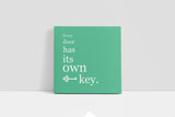 Every Door Has Its Own Key Canvas Wall Art in Mint, square
