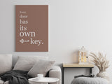 Every Door Has Its Own Key Canvas Wall Art in Nude