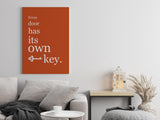 Every Door Has Its Own Key Canvas Wall Art in Burnt Orange