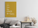 Every Door Has Its Own Key Canvas Wall Art in Yellow