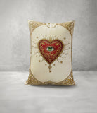 Evil Eye Faux Linen Lumber Pillow