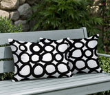 Famo 2 Sets Indoor/Outdoor Reversible Rectangular Pillow