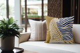 Damisa Leopard Faux Suede Square Indoor Pillow in Midnight Royal - Size 18x18