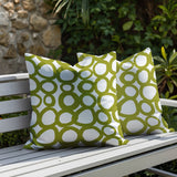 Famo 2 Sets Indoor/Outdoor Reversible Square Pillow