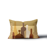 Finley Wine Bottle Lumbar Indoor/Outdoor Throw Pillow