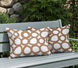 Famo 2 Sets Indoor/Outdoor Reversible Rectangular Pillow