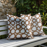 Famo 2 Sets Indoor/Outdoor Reversible Square Pillow
