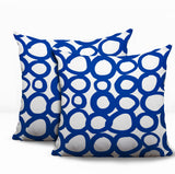 Famo 2 Sets Indoor/Outdoor Reversible Square Pillow