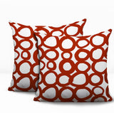 Famo 2 Sets Indoor/Outdoor Reversible Square Pillow