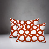 Famo 2 Sets Indoor/Outdoor Reversible Rectangular Pillow