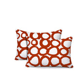 Famo 2 Sets Indoor/Outdoor Reversible Rectangular Pillow