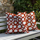 Famo 2 Sets Indoor/Outdoor Reversible Square Pillow