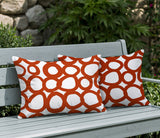 Famo 2 Sets Indoor/Outdoor Reversible Rectangular Pillow