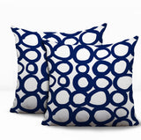 Famo 2 Sets Indoor/Outdoor Reversible Square Pillow